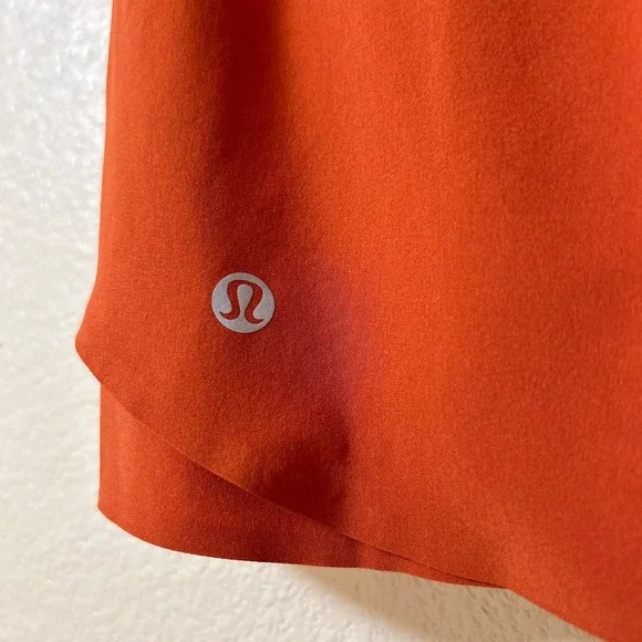 Lululemon Size M Court Rival High-Rise Short Burnt Orange Smocked Waist  LW7DKOS - Picture 9 of 11